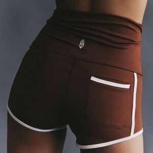 Free People Island Time Shorts in Argan Oil Combo with White Trim SIZE L